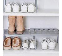 Shein 1 pieza Estantería de plástico de diseño compacto, de unicolor, desmontable y extensible, con estantes apilables para ahorrar espacio, organizador de