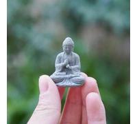 Shein 1 pieza Estatua de Buda, adecuada para acuario, jardín, entrada del dormitorio, jardín de oración, rocalla y decoración de bonsái, decoración espiritu