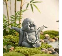 Shein 1 pieza Estatua de Buda Maitreya feliz - Decoración de Buda optimista y expansiva, adecuada para hogares zen, salas de oración, estudios de yoga, mesa