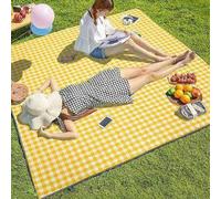 Shein 1 pieza Esterilla de picnic extra grande, gruesa, impermeable y a prueba de arena, manta de picnic plegable para familia y amigos