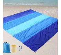 Shein 1 pieza Esterilla de playa impermeable, manta de playa impermeable extra grande, manta de playa impermeable plegable con bolsillo, esterilla de playa