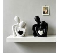 Shein 1 pieza Figuras de resina simples de una pareja abrazándose, adecuadas para decoración de sala de estar, dormitorio, estantería y escritorio.