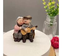 Shein 1 Pieza Figurina De Estilo Europeo De Pareja De Ancianos Rurales, Regalo De Aniversario De Bodas, Decoraciones Del Hogar, Sala De Estar, Oficina, Dorm