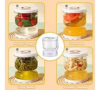 Shein 1 pieza Frasco para encurtidos, recipiente de fermentación con colador y tapa abatible - Sello hermético para encurtir pepinos, aceitunas, cebollas, z