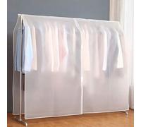 Shein 1 pieza Funda antipolvo colgante para prendas, bolsa de protección de ropa plegable transparente, organizador de almacenamiento de ropa transpirable,