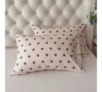 Shein 1 pieza Funda de almohada 100% fibra de poliéster con diseño de corazón, diseño sobre envolvente, sin relleno