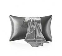 Shein 1 pieza Funda de almohada de satén, funda de almohada de seda para el cuidado del cabello y la piel, lujosamente suave y transpirable, sin relleno, la