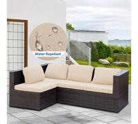 Shein 1 pieza Funda de cojín de asiento de sofá de exterior con estampado de grano de maíz, resistente al agua, de unicolor de poliéster elástico y extraíbl