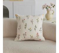 Shein 1 pieza Funda de cojín decorativo bordado en 3D, decoración del hogar encantadora adecuada para la sala de estar, el dormitorio, fiestas y diversos en