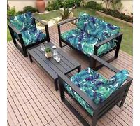 Shein 1 pieza Funda de cojín elástica impresa para sofá para muebles de exterior, funda de reemplazo de asiento de sofá, funda de cojín de silla flexible pa