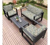Shein 1 pieza Funda de cojín para sofá de patio estampada y con estiramiento, funda de almohada para exterior para reemplazo de sofá, funda de cojín flexibl