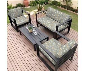 Shein 1 pieza Funda de cojín para sofá de patio estampada y con estiramiento, funda de almohada para exterior para reemplazo de sofá, funda de cojín flexibl