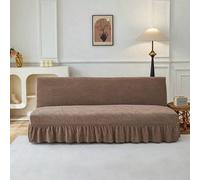 Shein 1 pieza Funda de sofá cama con volantes de jacquard de alta elasticidad, funda de sofá cama plegable sin brazos que cubre todo el sofá cama, adecuada