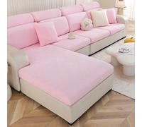 Shein 1 pieza Funda de sofá de franela de unicolor, funda de sofá elástica antiarañazos universal para todas las estaciones, de ajuste completo, de tela de