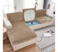 Shein 1 pieza Funda de sofá de terciopelo Funda elástica y gruesa antideslizante para sofá para sala de estar, dormitorio, sofá al aire libre, protección co