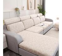 Shein 1 pieza Funda elástica estampada para cojín de asiento de sofá, Funda para sofá seccional en forma de L, Funda de cojín de sofá individual, Protector