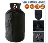 Shein 1 pieza Funda impermeable de tela Oxford negra 210D para cilindro de gas, funda antipolvo para botella de gas, funda para cilindro de gas, funda antip