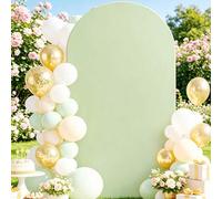 Shein 1 pieza Funda para arco de boda verde claro 80*180cm/100*200cm/120*220cm Funda de marco de arco de doble cara con parte superior redonda Adecuada para