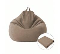 Shein 1 pieza Funda para puff de tela premium, funda de sofá de unicolor estilo japonés, protector de muebles para dormitorio y sala de estar (sin relleno),