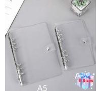 Shein 1 pieza Funda protectora transparente de PVC flexible y reutilizable, se ajusta a cuadernos y carpetas A5/A6/A7 de 6 agujeros, adecuada para la escuel