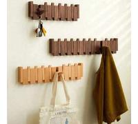 Shein 1 pieza Gancho de pared de madera maciza, gancho de piano moderno para colgar abrigos, llaves, sombreros, toallas, bolsos, gancho de entrada que ahorr