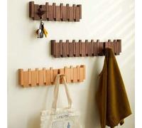 Shein 1 pieza Gancho de pared de madera maciza, gancho estilo piano moderno para colgar abrigos, llaves, sombreros, toallas, bolsos, gancho de entrada que a