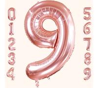 Shein 1 pieza Globo de 40 pulgadas de poliamida con forma de número, decoración de fiesta y celebración para fiestas, Navidad