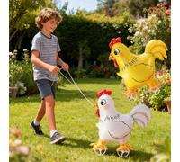 Shein 1 pieza Globo de aluminio con forma de pollito blanco y amarillo de 64cm, juguete de decoración de fiesta de dibujos animados