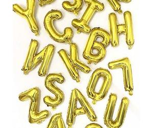 Shein 1 pieza Globo de letra de 15.7 pulgadas de oro, globo de lámina numérico (opciones de alfabeto y numérico), se puede combinar libremente, adecuado par
