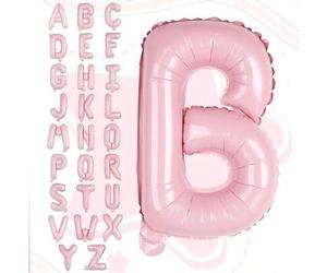 Shein 1 pieza Globo de letra de 16" color rosa perlado, globos de alfabeto de lámina A-Z, decoración de pancarta creativa adecuada para boda, compromiso, fi