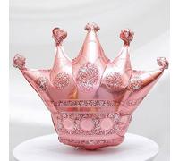 Shein 1 pieza Globo decorativo con corona de 30 pulgadas de color rosa y azul, globos de decoración de fondo para fiesta de cumpleaños