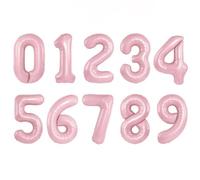 Shein 1 pieza Globo gigante extra grande de 90cm/35.4in de color morado, rosa, azul y blanco de papel de aluminio para decoración de fiesta de cumpleaños