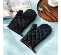 Shein 1 pieza Guantes de horno, guantes de horno de poliéster resistentes al calor y anti-quemaduras, guantes aislantes para horno y microondas de cocina, i