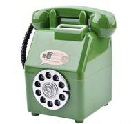 Shein 1 pieza Hucha con forma de teléfono retro de gran capacidad, hucha creativa de estilo antiguo, de plástico, regalo para festival o cumpleaños, regalos