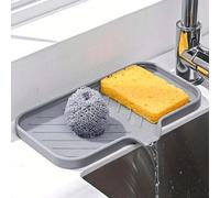 Shein 1 pieza Jabonera de silicona con drenaje - Antisalpicaduras, Alfombrilla antideslizante para encimeras de cocina y baño, Alfombrilla de cocina antides
