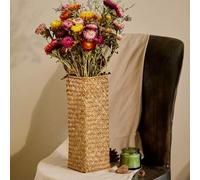 Shein 1 pieza Jarrón de flores secas tejido a mano, estilo vintage nórdico, cesta de flores creativa, adecuado para sala de estar, comedor, dormitorio, deco