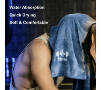 Shein 1 pieza Juego de toallas de microfibra para gimnasio, toallas deportivas absorbentes de agua para el sudor, tamaño grande y extra suave, toalla de yog