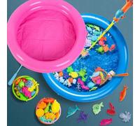 Shein 1 pieza Juguete de piscina inflable de verano para exteriores, piscina de pesca de doble capa redonda, mini piscina inflable redonda. Se puede usar co