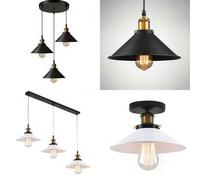 Shein 1 pieza Lámpara colgante minimalista moderna para comedor, lámpara con pantalla negra de estilo italiano sencillo para sala de estar, bar, sala de té,