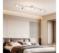 Shein 1 pieza Lámpara de araña de 6 luces, foco de techo moderno, accesorio de iluminación empotrado ajustable de hierro fundido GU10 LED para carril, adecu