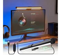 Shein 1 pieza Lámpara de escritorio para monitor de computadora, luz de lectura atenuable de tres tonos, lámpara de iluminación de escritorio ahorradora de