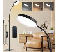 Shein 1 pieza Lámpara de pie moderna ajustable, ligera y portátil, luz de lectura LED, 3 colores y 10 niveles de brillo, rotativa, con temporizador de 1 hor