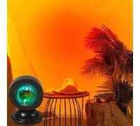 Shein 1 pieza Lámpara de proyección de puesta de sol roja alimentada por USB, luz de puesta de sol para decoración de interiores, lámpara de ambiente para d