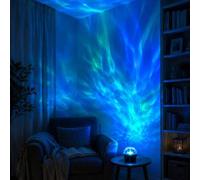 Shein 1 pieza Lámpara decorativa de escritorio, Luz de proyección compacta y redonda de varios colores, Efecto de luces del norte, Adecuada para mesita de n