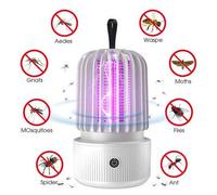 Shein 1 pieza Lámpara eléctrica para matar mosquitos, recargable por USB, 1200mAh, trampa de moscas UV, funcionamiento silencioso para uso en interiores y e