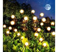 Shein 1 pieza Lámpara solar de 6LED/8LED/10LED tipo luciérnaga, luz decorativa de jardín LED para iluminación de senderos exteriores en jardín, césped y pat