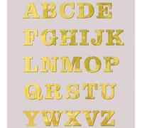 Shein 1 pieza Letra del alfabeto inglés decorativa independiente de acrílico espejado, A-Z, pegatinas, calcomanía de pared, calcomanía de vinilo para decora