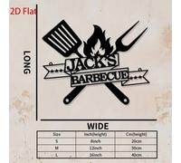 Shein 1 pieza Letrero de metal personalizado para barbacoa, decoración de pared personalizada Jack BBQ, adecuado para maestro de barbacoa, cocina del hogar,