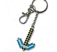 Shein 1 pieza Llavero de metal con forma de pico oficial de Minecraft, colgante de mochila con estilo de juego de píxeles creativos