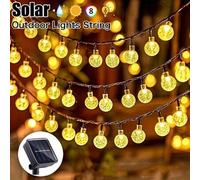 Shein 1 pieza Luces de bola de cristal solar, resistente al agua IP65 - Luces de cuerda para exteriores, luces de bola de burbujas LED para decoración de ja